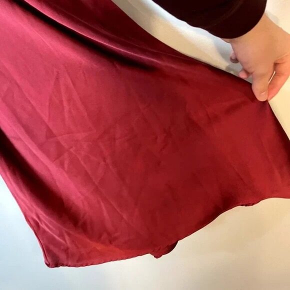 Show Me Your Mumu Verona Cowl Neck Dress in Dark Red Size Small - Picture 12 of 16